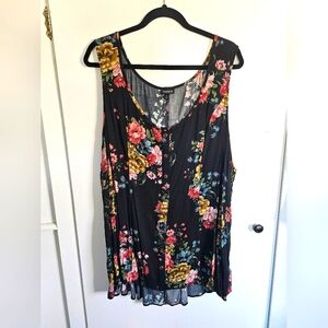 Torrid size 5 floral sleeveless tank